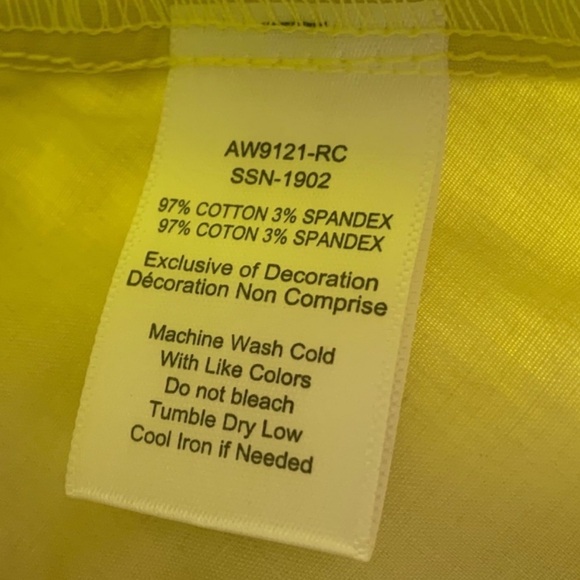 ATM Size 6 Chartreuse/Yellow Enzyme Wash Cropped Spring Summer Pants - Picture 7 of 8